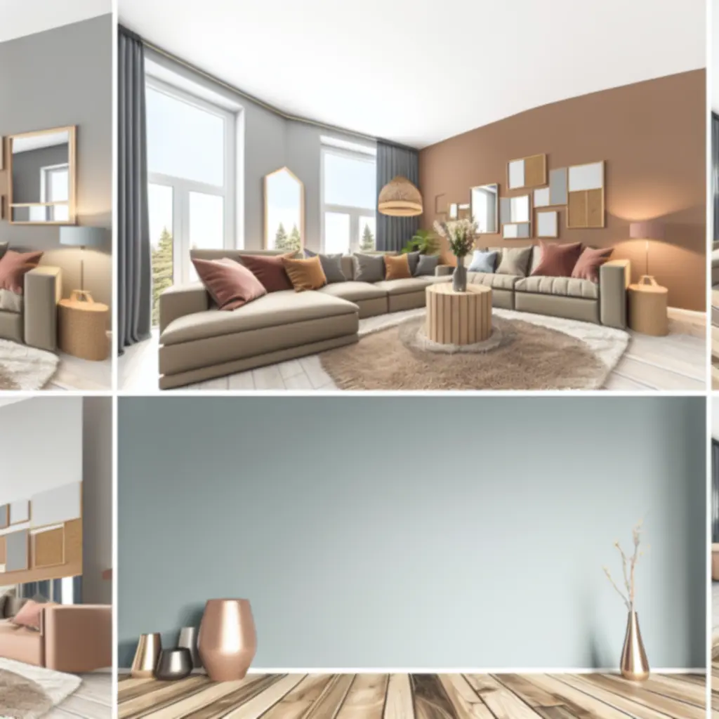 Nowoczesne, przytulne wnętrze salonu z dekoracjami Homely PL